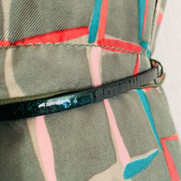 Marc Jacob’s Green Pink Sheath Sleeveless Belted Dress - Picture 8 of 11